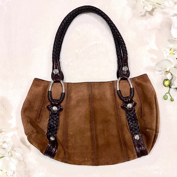 ✨🤎✨ BRIGHTON Leather Suede Handbag ✨🤎✨ - Picture 3 of 13